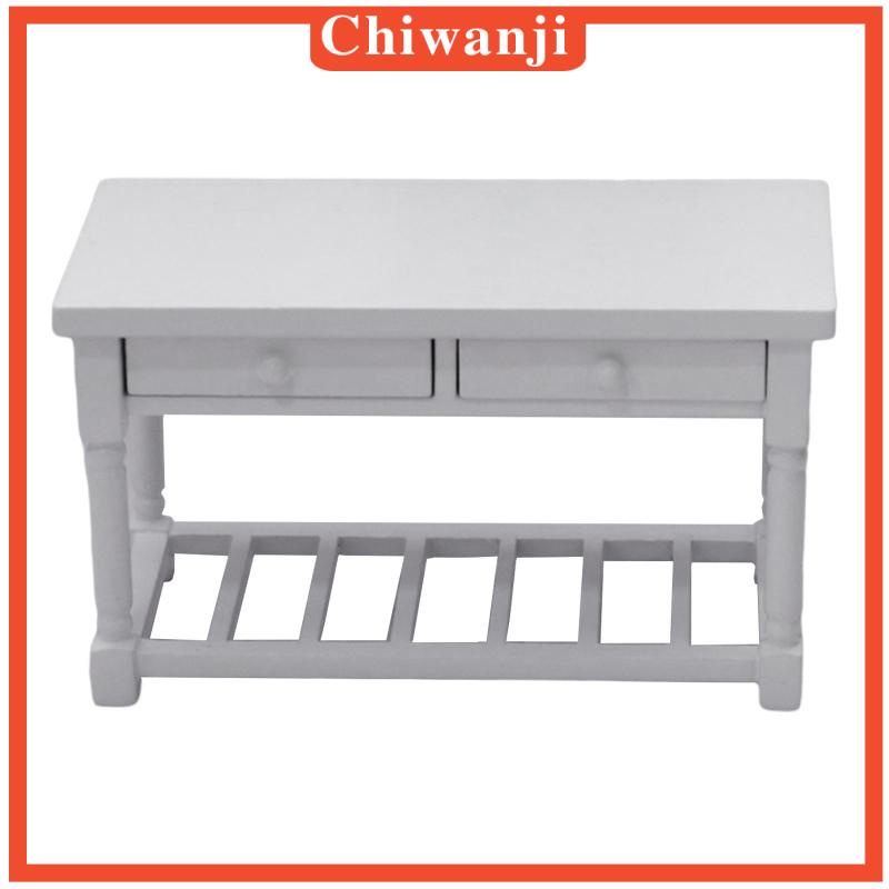 Mô hình bàn gỗ mini tỉ lệ 1/12 trang trí nhà búp bê