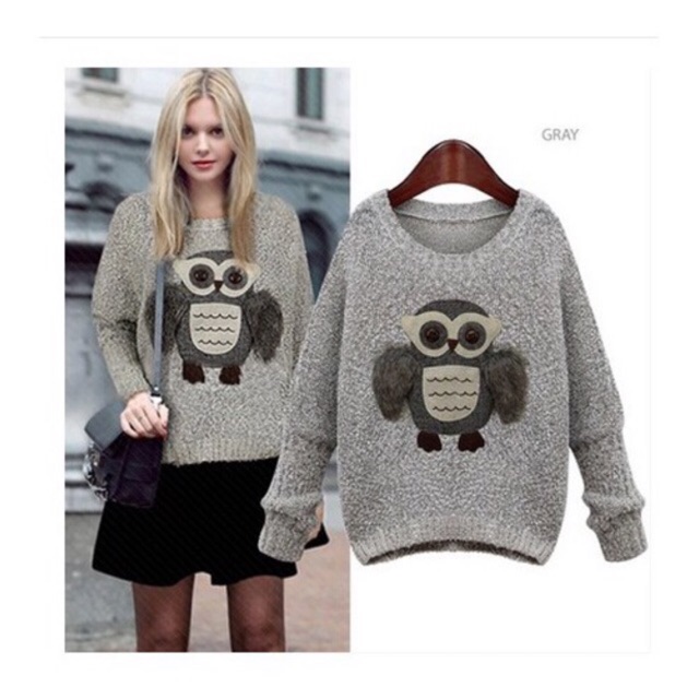 *SALE* ÁO LEN XÁM HÌNH CÚ