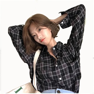 Girls Long Sleeve Shirt Solid Color Top Plaid Long Sleeve Shirt Cotton High Quality Quick Delivery