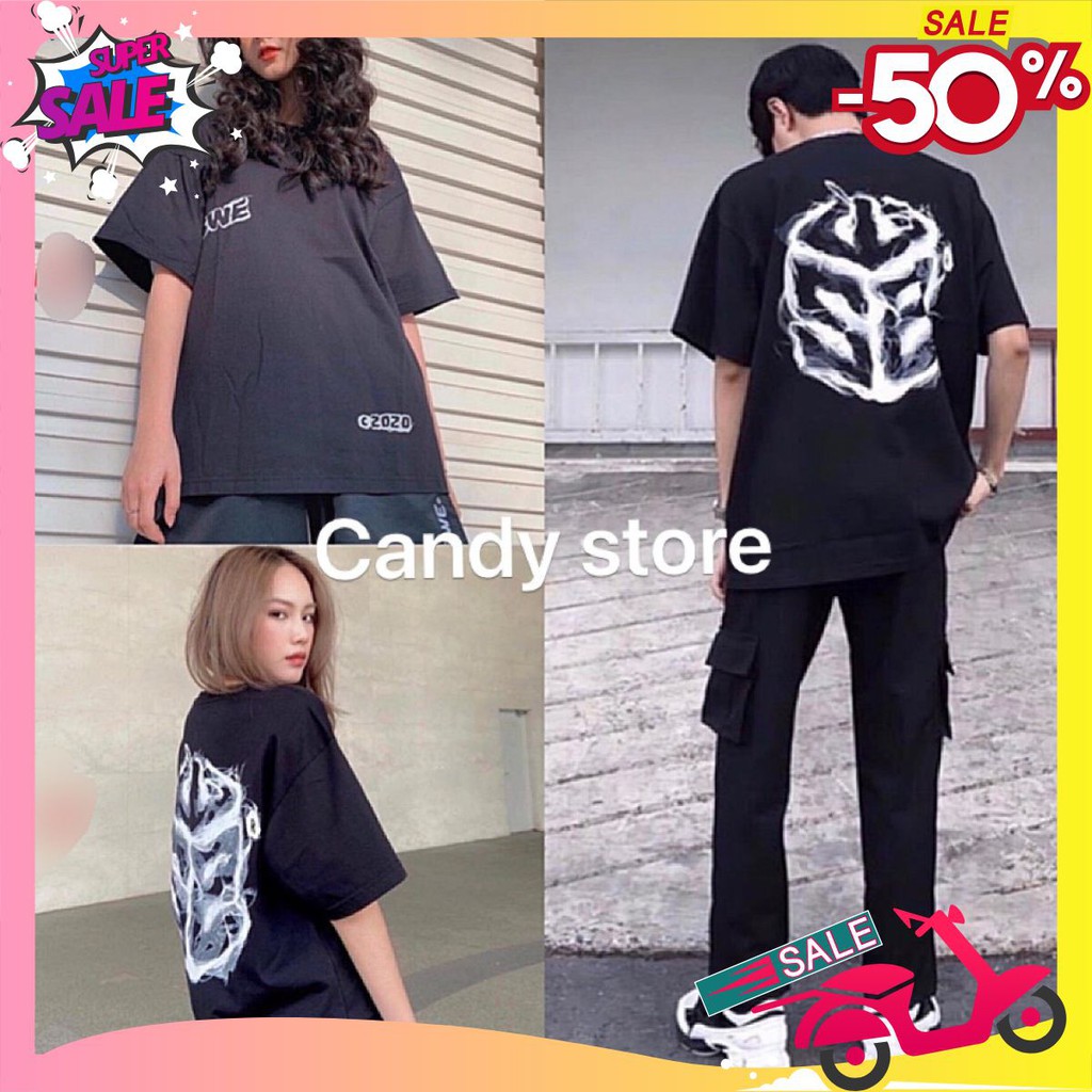 Áo phông nữ 🦋 sw3 có hình sau lưng nam nữ mặc đôi mặc nhóm dáng unisex rộng tay lỡ trẻ trung năng động
