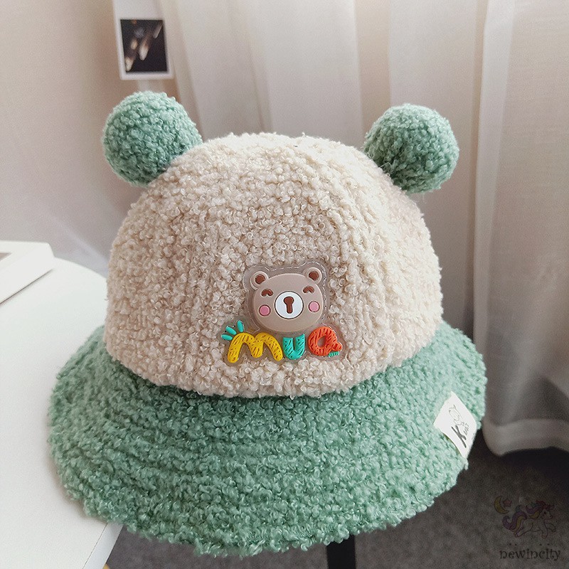 Mũ Len Tai Gấu Dễ Thương Cho Bé