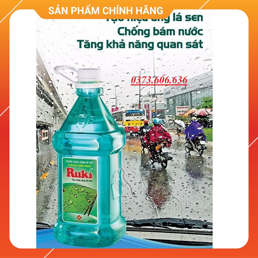 Nước Rửa Kính ÔTÔ Nano RuKi 2.5L Cao Cấp