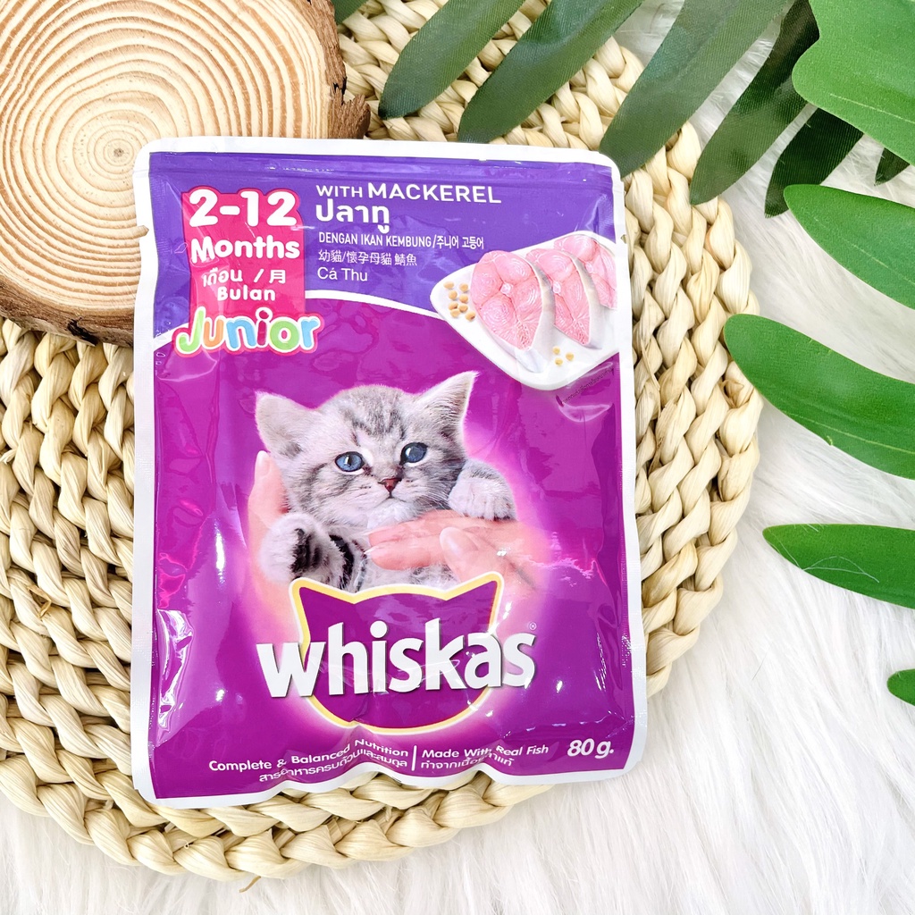 Pate Whiskas cho mèo / Gói 85gr (nhắn tin để chọn vị)