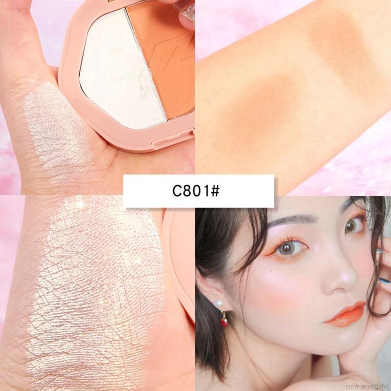 [Hàng mới về] Hộp phấn má hồng màu lì/nhũ sáng bóng 2 cách sử dụng lâu trôi | BigBuy360 - bigbuy360.vn