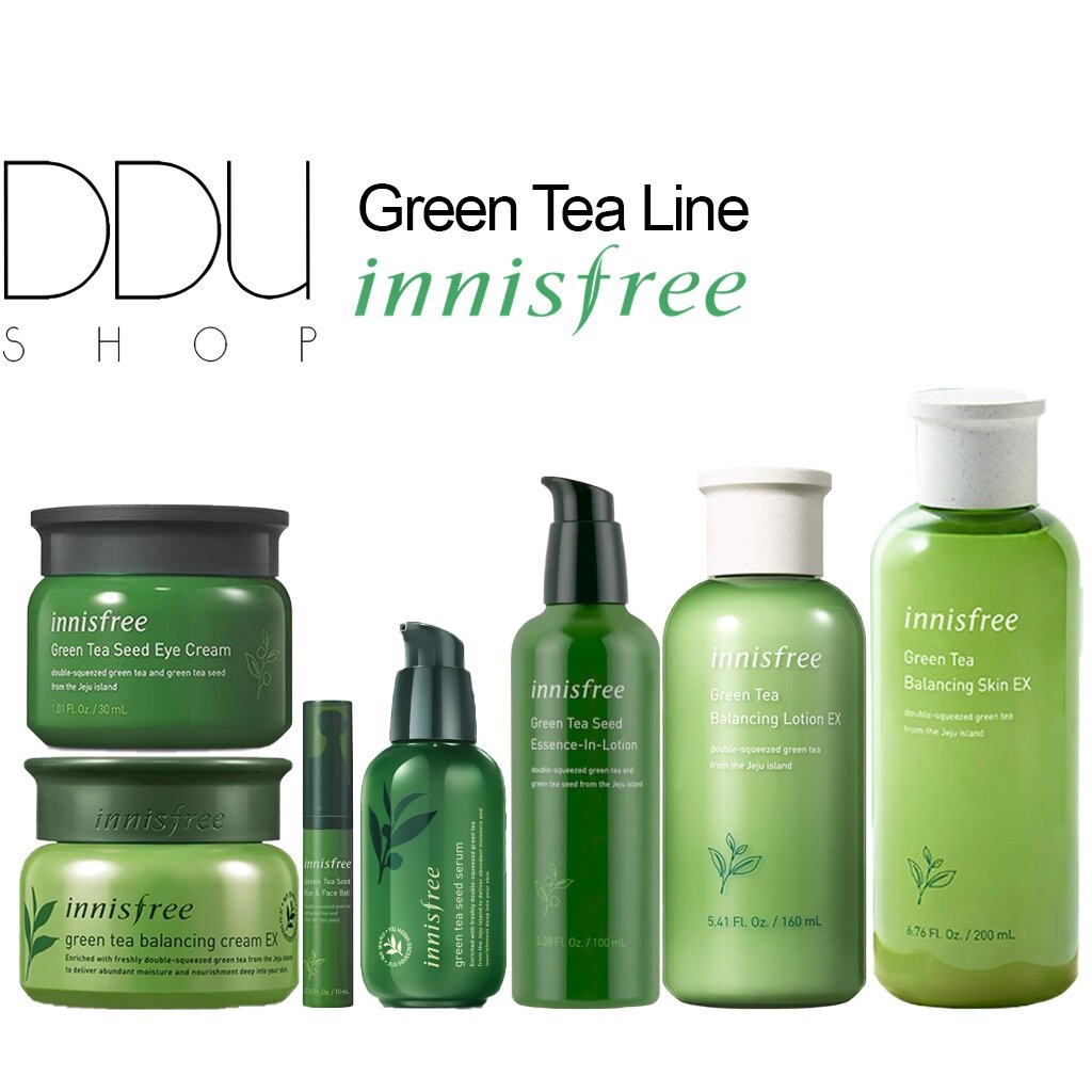 Dòng mỹ phẩm trà xanh Innisfree kem mắt/ kem dưỡng/ sữa dưỡng/ nước cân bằng/ serum dưỡng da