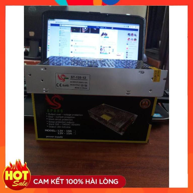 [Chính hãng]Nguồn tổng 12v 10a, nguồn tổ ong 12v 10a chính hãng aporo bảo hành 24 tháng