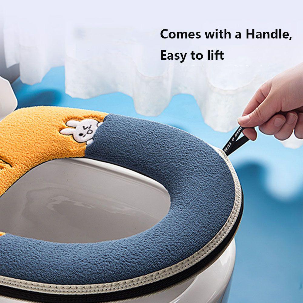 ESPO Miếng Lót Bồn Cầu Chất Liệu Dày Dặn Ấm Áp Họa Tiết Hoạt Hình