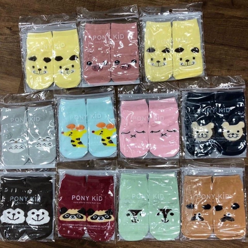 TẤT PONY KISS TRẺ CON XUẤT HÀN SET 10 ĐÔI