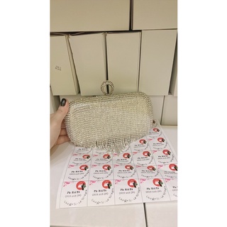 Cốp đính đá tua rua đi tiệc siêu rẻ (Full box kèm dây đeo)