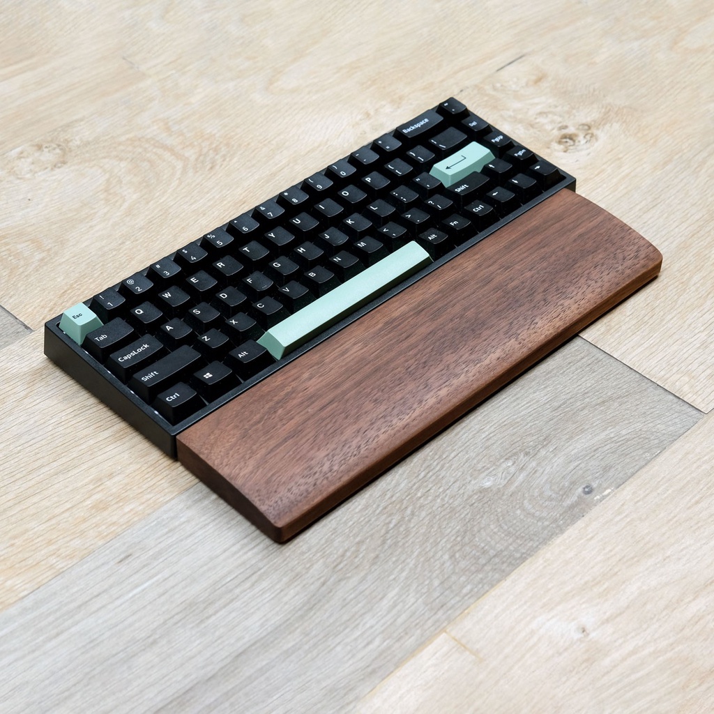 Kê lót tay bàn phím - gỗ óc chó  - 60% / TKL / Full-size - Dán sẵn feet chống trượt