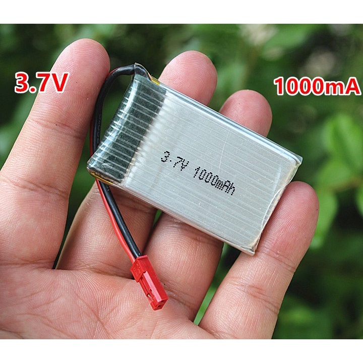 Pin Lithium 3.7V 1000mA 20C có thể sạc lại - Dùng cho máy bay, ô tô, tàu thủy mô hình RC