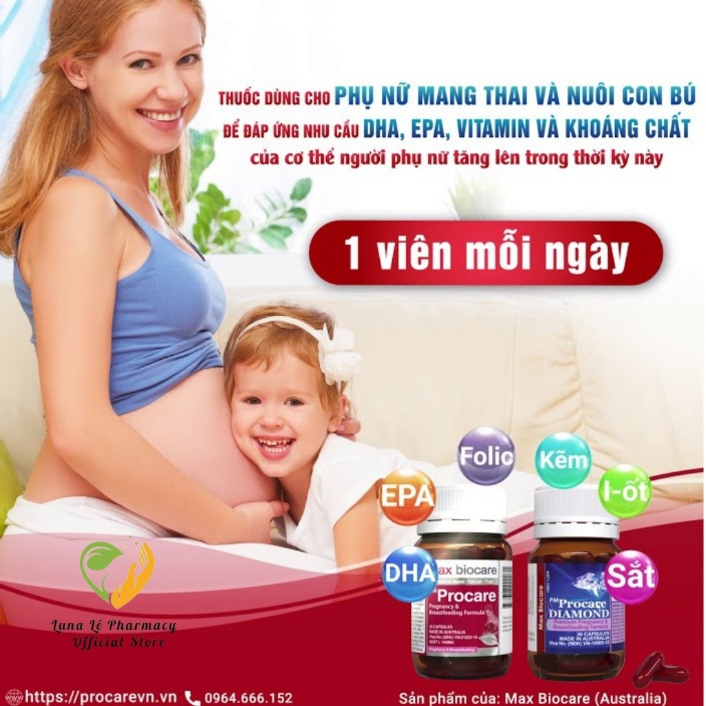 PM Procare Lọ 30 Viên Vitamin Tổng Hợp Cho Bà Bầu