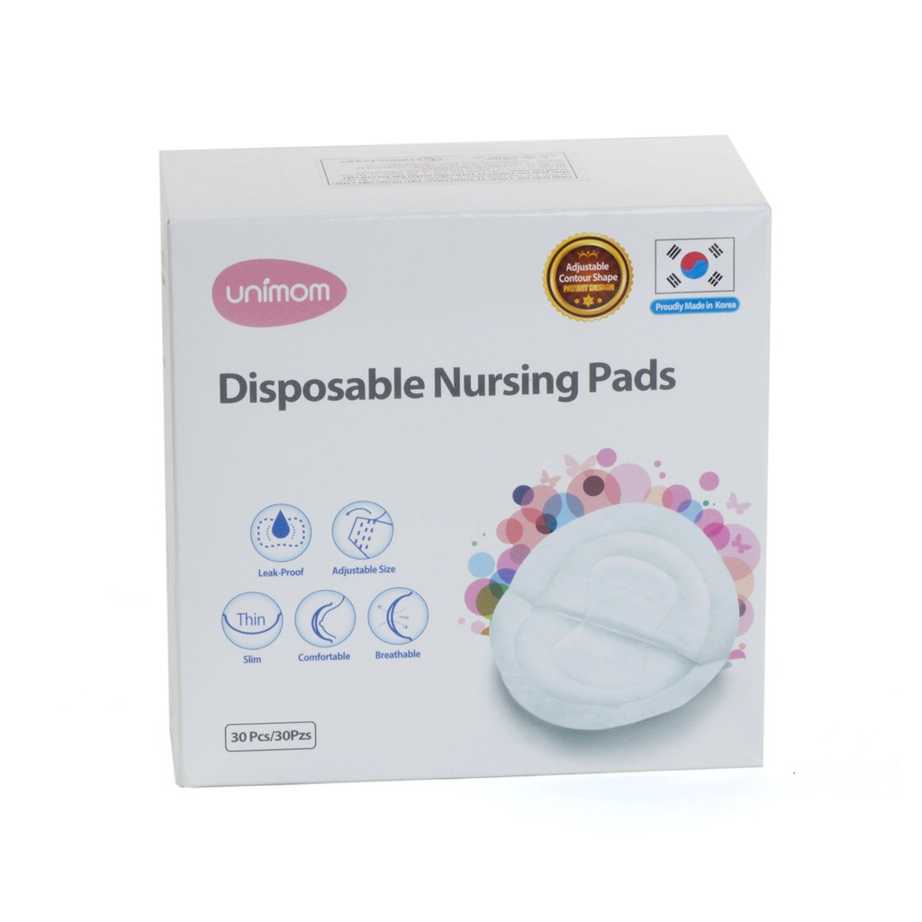 Miếng lót thấm sữa mẹ dùng 1 lần Unimom (30 miếng/Hộp)