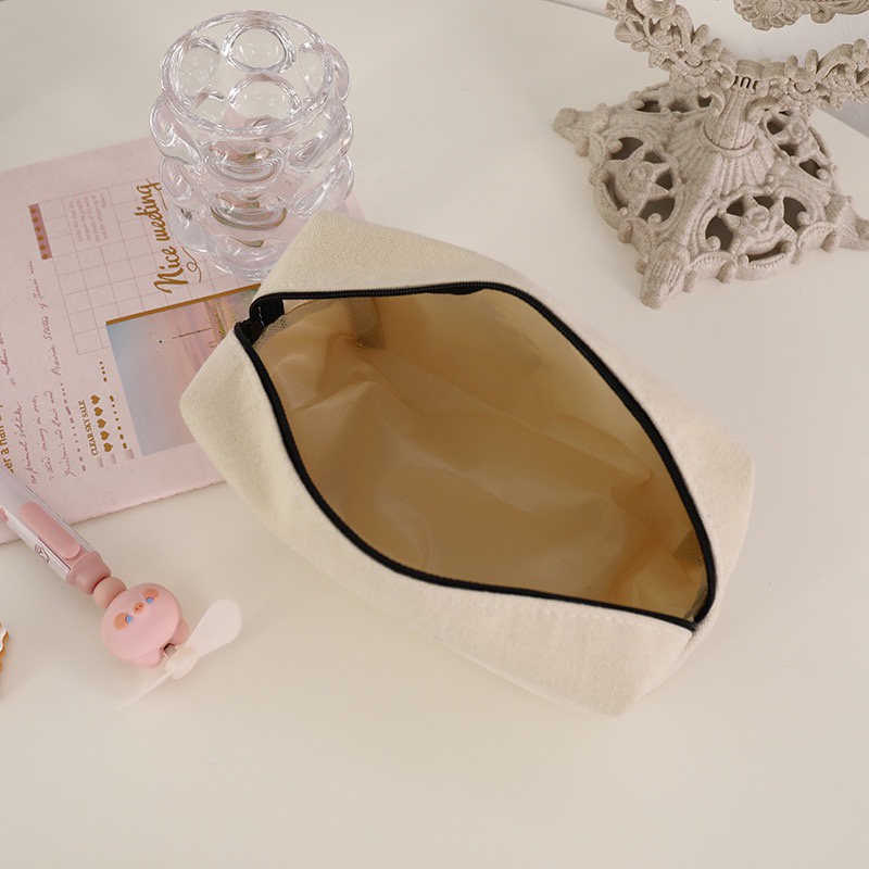 Túi Đựng Bút Vải Canvas Hình Gấu Dâu Tây Phong Cách Hàn Quốc Túi Đựng Bút Hình Gấu Dâu Tây Dễ Thương TB003 Mom Ky