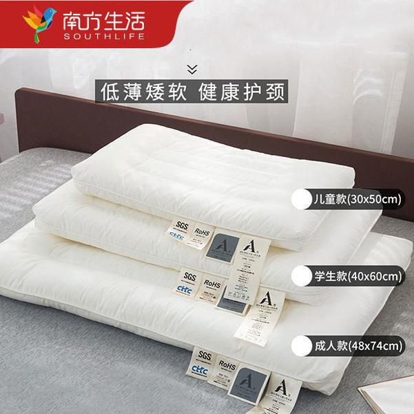 Gối ngủ Cotton siêu mỏng bảo vệ cột sống cho người lớn