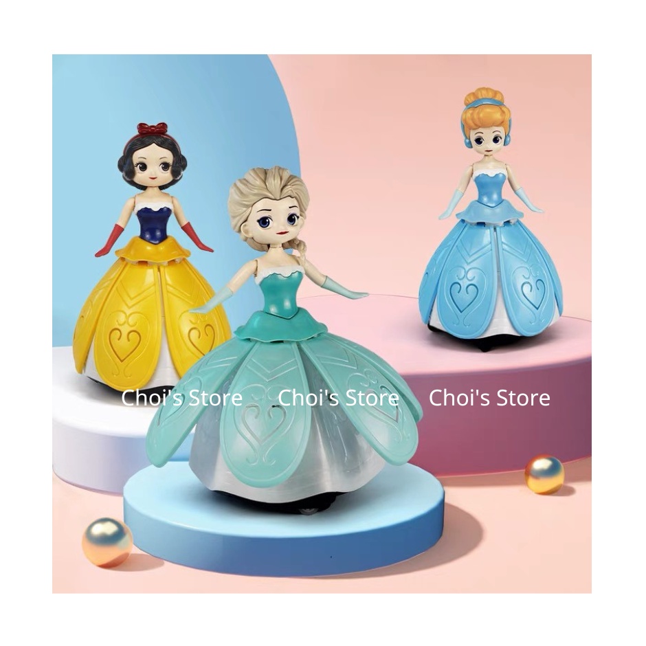 Đồ chơi công chúa nhảy múa, búp bê Elsa, Bạch tuyết, lọ lem, sophia có đèn nhạc