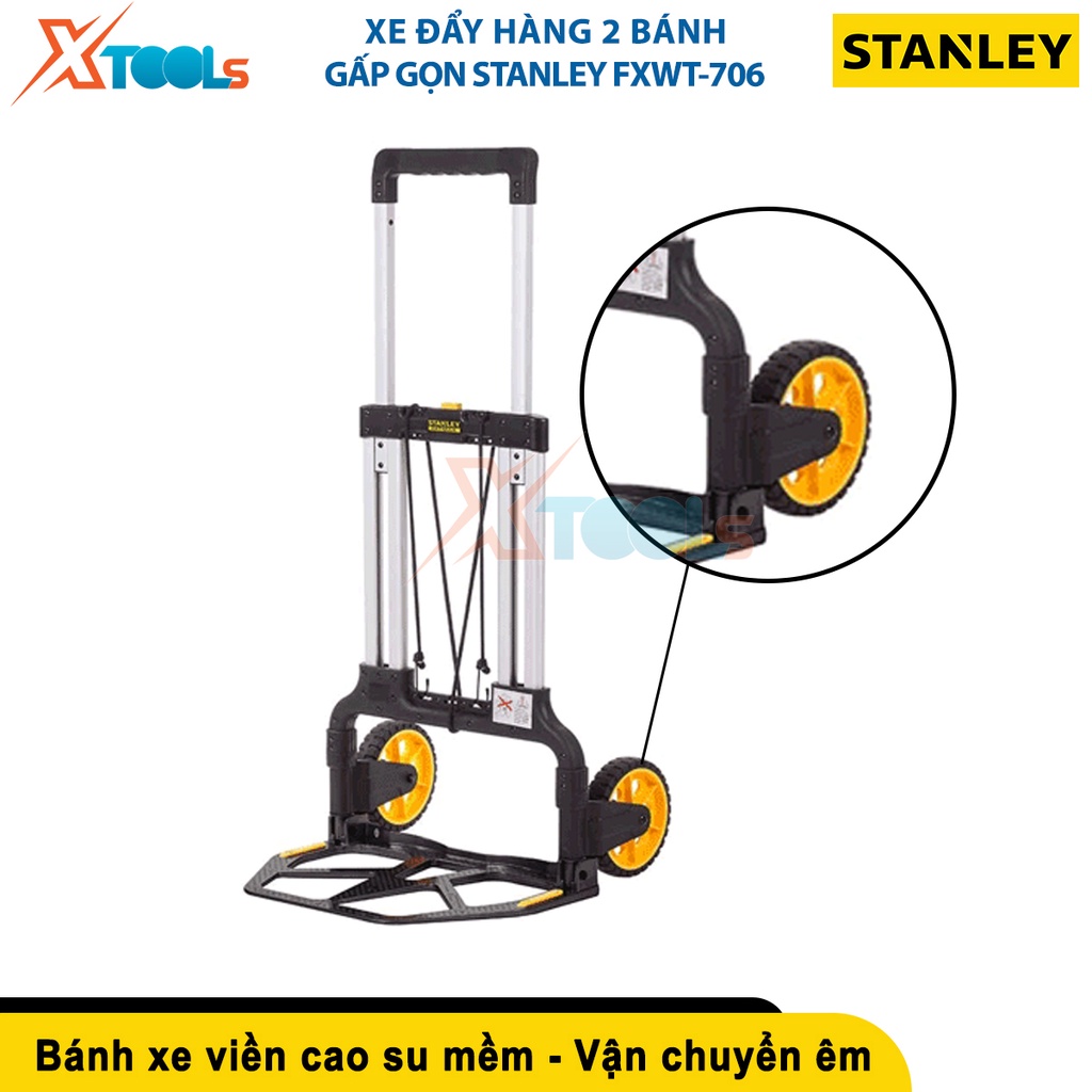 Xe đẩy 2 bánh STANLEY FATMAX FXWT-706 | Xe đẩy tay 2 bánh có thể gấp gọn, tải trọng liên tục 125kg [CHÍNH HÃNG][XTOOLS]