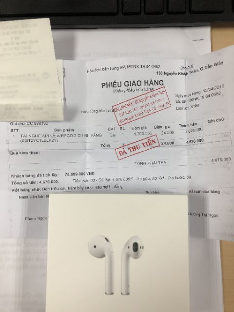 Tai nghe Bluetooth Airpod2 💝FREESHIP💝 Tai NGhe Bluetoth Cao Cấp Âm Thanh Cực Hay V&T | BigBuy360 - bigbuy360.vn