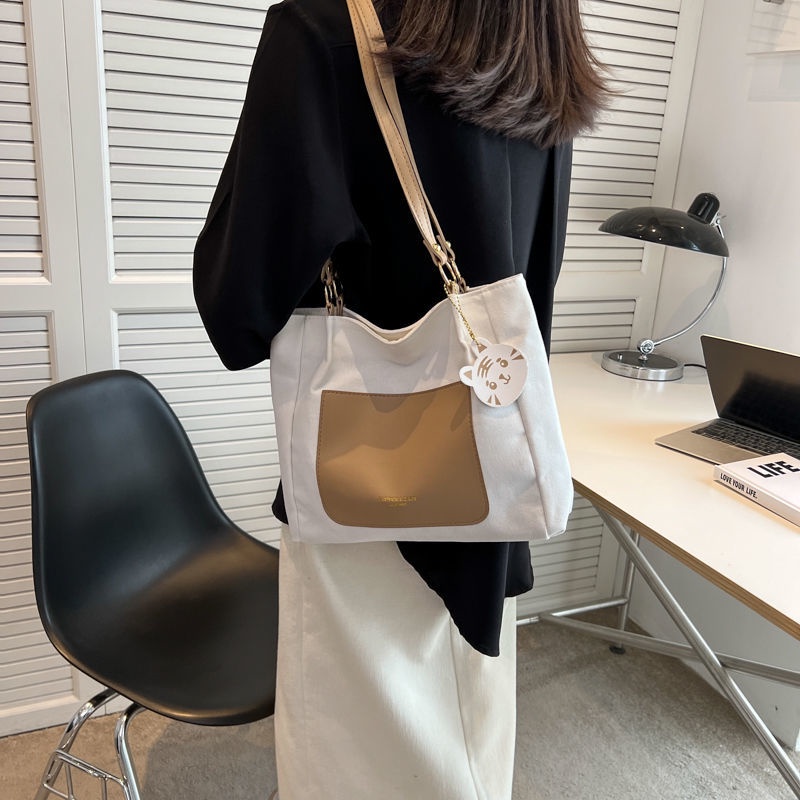 Túi Xách Canvas Sức Chứa Lớn Phong Cách Phương Tây Thời Trang 2022 Cho Nữ