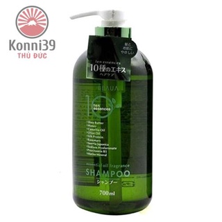 Dầu gội kumano beaua 10 loại tinh chất 700ml - hàng nhật nội địa