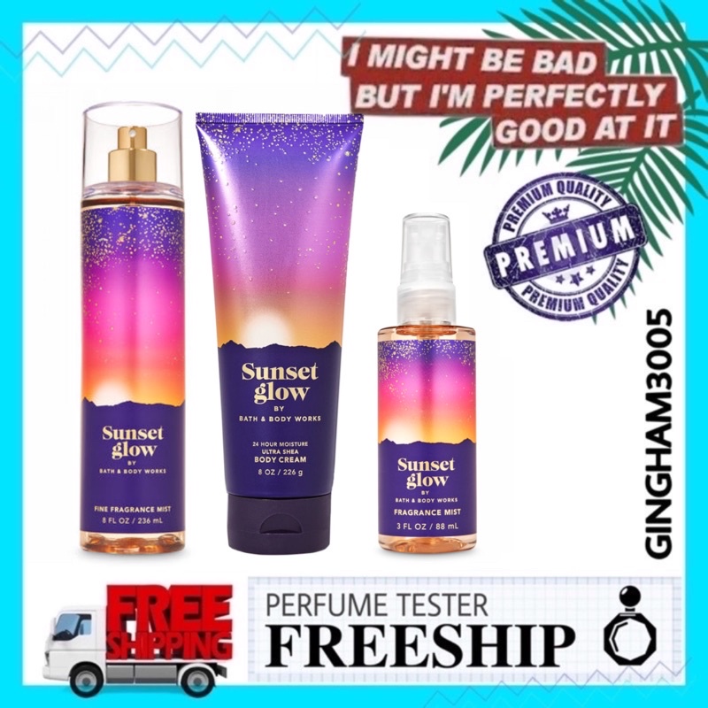 ✦GH✦ Xịt thơm toàn thân Bath &amp; Body Works Sunset Glow 30ml/50ml/100ml