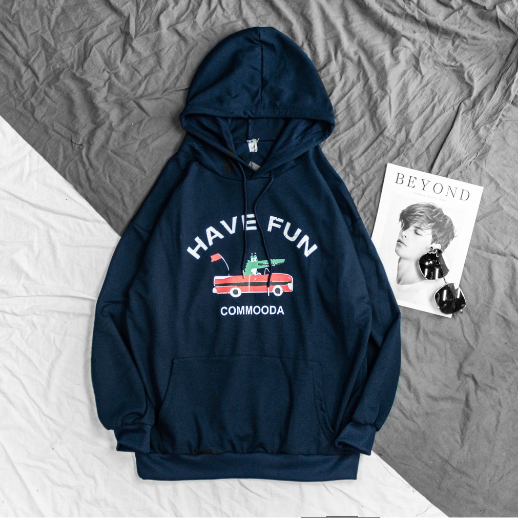 Áo Hoodie Tay Dài Phong Cách Hàn Quốc Thời Trang Nam Nữ