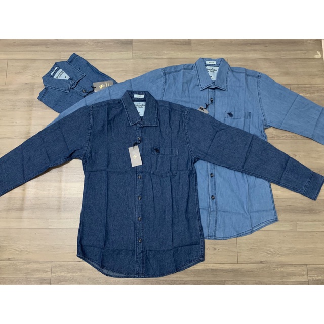 Áo jean sơ mi nam BIGSIZE < 100kg (M-5XL)