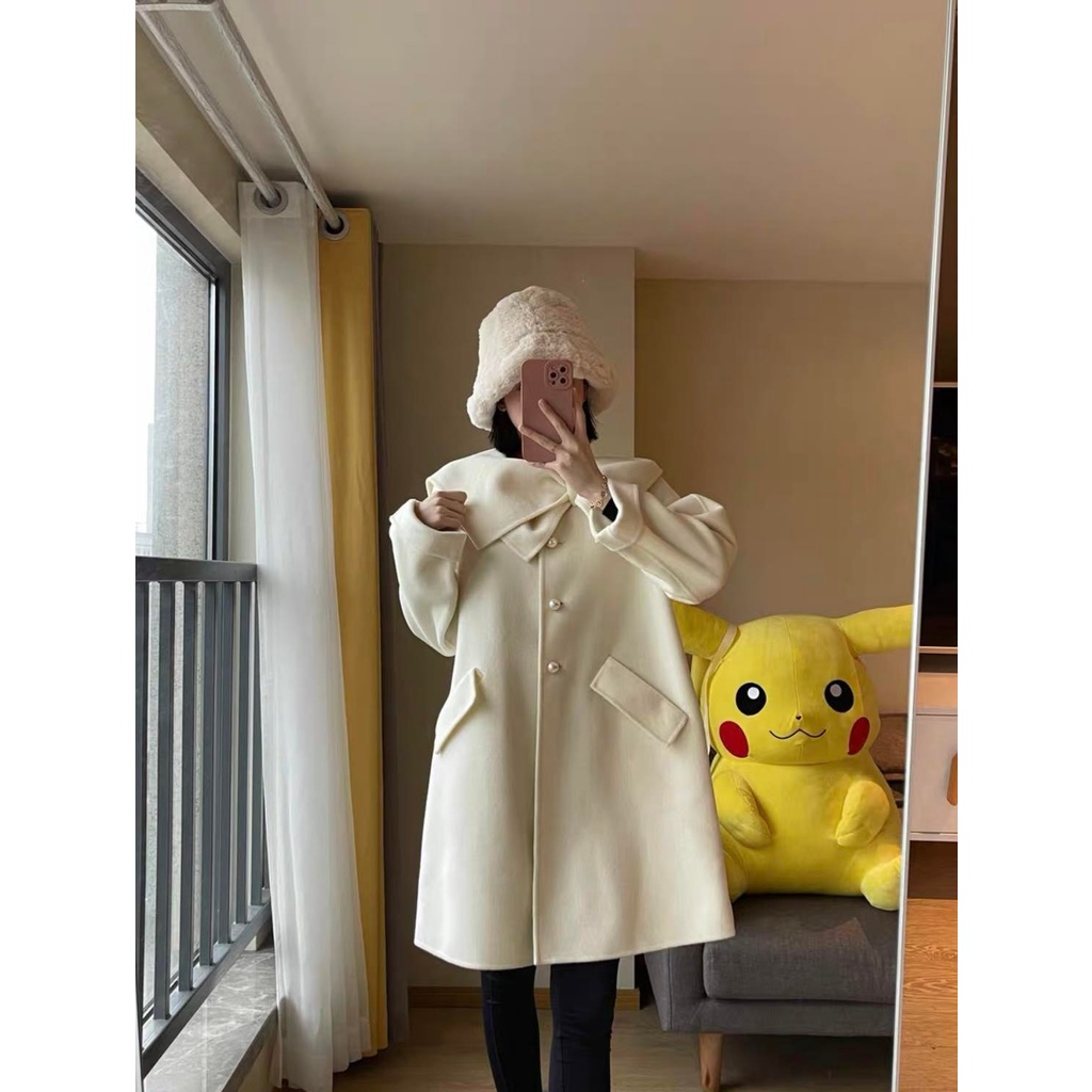 Áo Khoác Dạ Tiểu Thư Dáng Dài Style Ngọt Ngào Chất Siêu Đẹp Cho Nữ