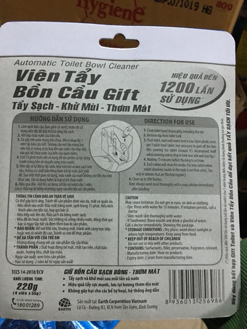 Gift tẩy bồn cầu