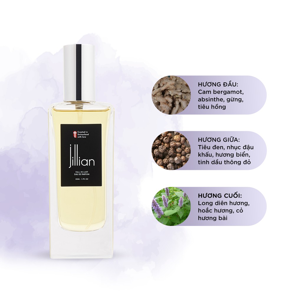 Nước hoa nam Jillian Fall in Lust (EDP) 50ml hương gỗ cay nồng ấn tượng | Thế Giới Skin Care
