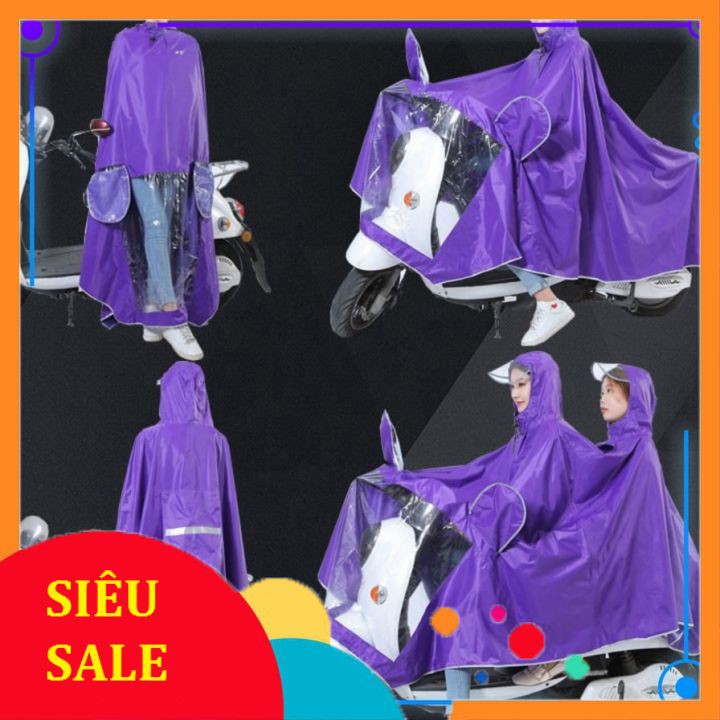 Áo mưa 2 đầu kích thước to nhất có kính che chắn mặt