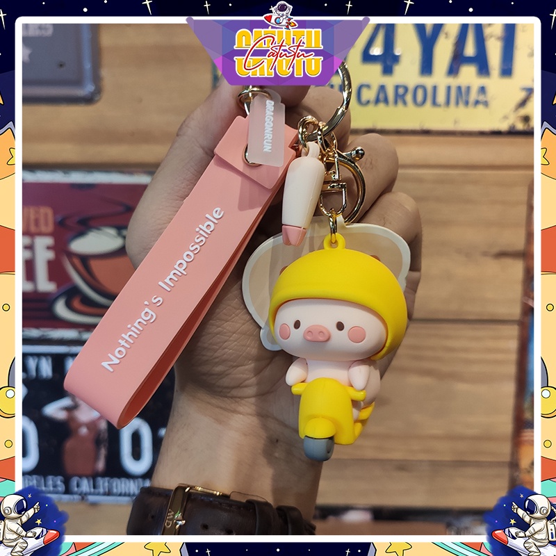 Móc Khóa Con Heo Dễ Thương, Móc Khóa Couple Lợn Lái  Xe Cute Cặp Đôi Hot Trend Ô Tô Độc Lạ Quà Tặng Treo Ba lô CATUTU