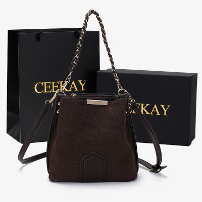 222 CEEKAY túi xách nữ thiết kế thời trang phong cách phương tây có 2 dây đeo thay đổi kiểu