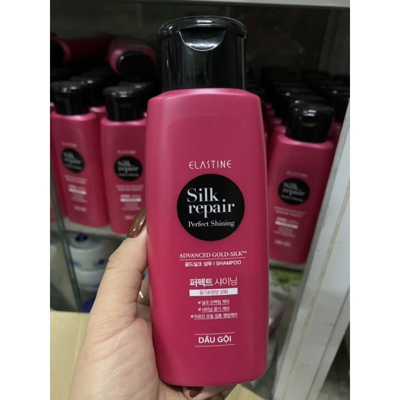 Dầu Gội ELASTINE Silk Repair 120ML mầu đỏ ( hàng tặng )