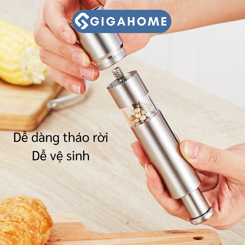 Lọ Xay Tiêu, Hạt Khô Inox Cầm Tay GIGAHOME Tốc Độ Nhanh, Dễ Dàng 4161