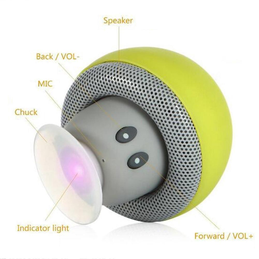 Loa bluetooth loa mini hình nấm có đế hút chân không Bluetooth Speaker Mini hỗ trợ điện thoại di động Phặn Phặn