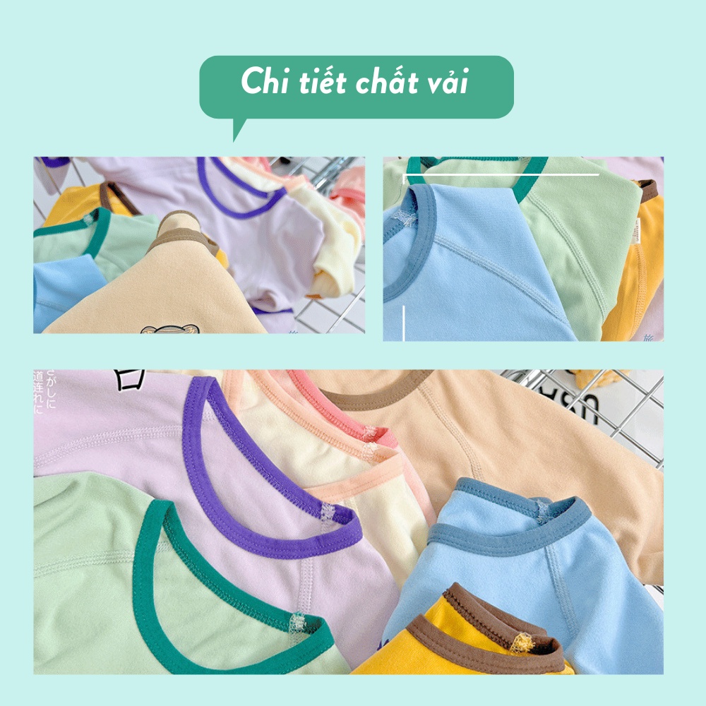 [Hàng Cao Cấp] Bộ Dài Tay Cotton Nỉ Co Giãn Mềm Mại Cho Bé Trai, Bé Gái