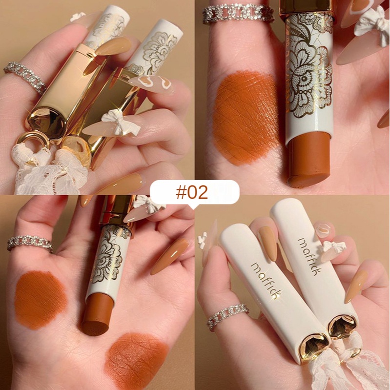 [Hàng mới về] Son kem lì mịn lâu trôi không thấm nước không dính cốc trang điểm tông nude