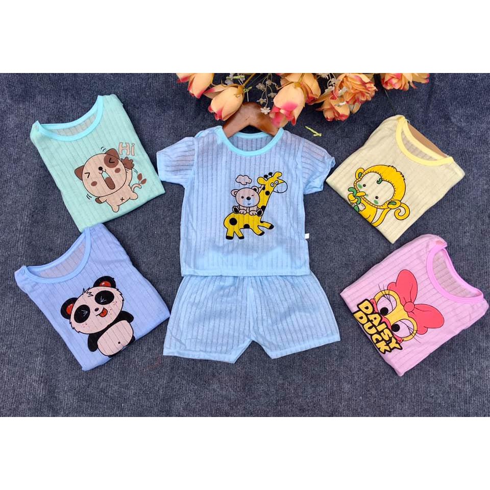 SIZE Bộ cotton giấy mỏng mát cho bé trai bé gái - SSCT