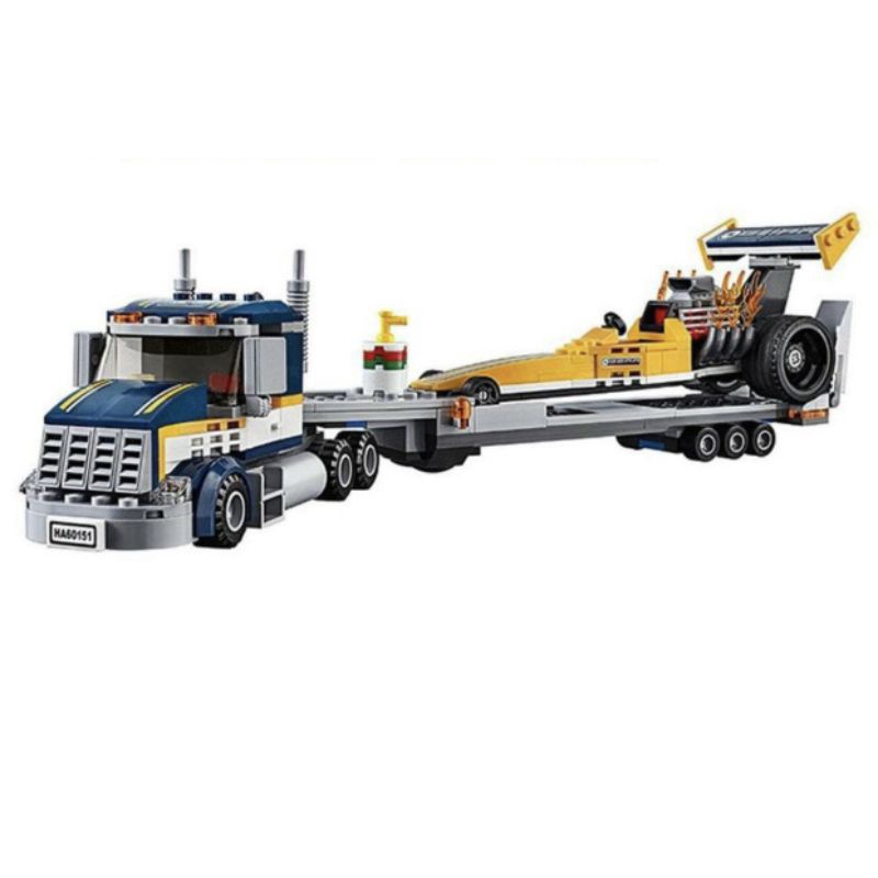 Lắp ráp xếp hình BELA 10650 Xe đầu kéo vận chuyển xe đua