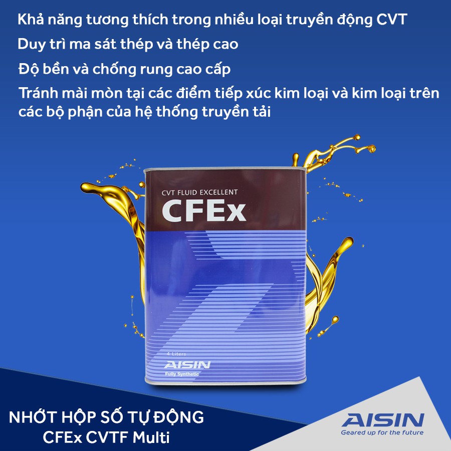 [Mã BMBAU300 giảm 10% đơn 499K] Nhớt Hộp Số Tự Động AISIN CVTF004S CFEX CVTF Multi 4L Nhập Khẩu Chính Hãng