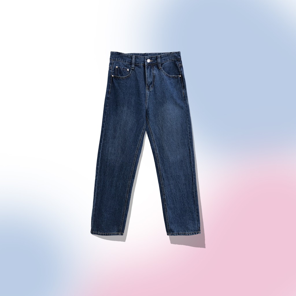 Quần bò Ocean xanh đậm Meik.mosh chất liệu jean local brand