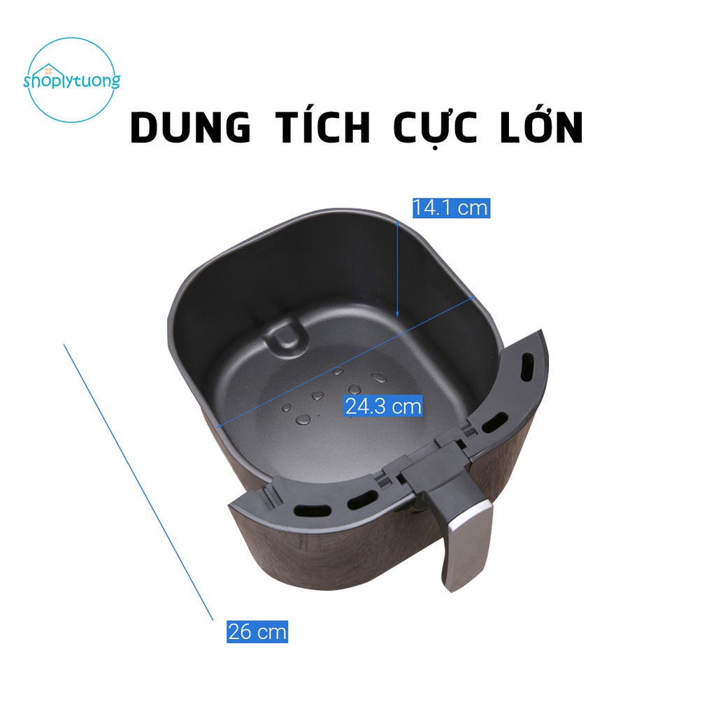 Nồi Chiên Không Dầu mobell YJ-711 Công Suất 1800W Dung Tích 8.8L Điều Khiển Cảm Ứng Kính Trong Suốt