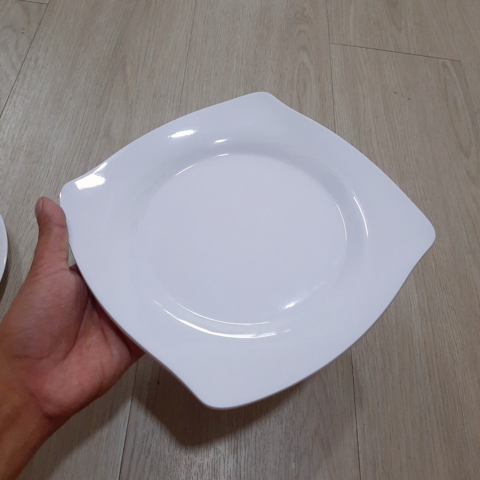 Đĩa Nhựa Melamine Màu Trắng