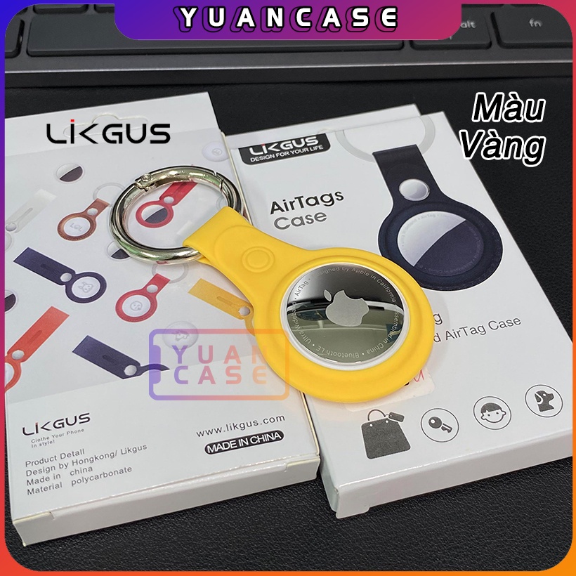 Case Airtag, ốp TPU dẻo Likgus cho Airtag kèm móc khóa - Hàng Nhập Khẩu