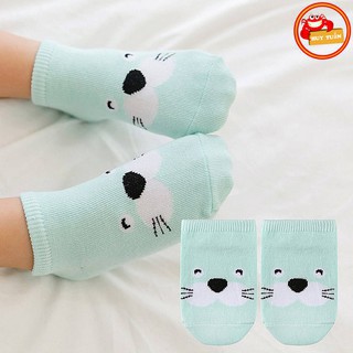 Tất chống trượt hình thú loại cổ ngắn cho trẻ sơ sinh KIDS SOCKS siêu an toàn cho bé chạy nhảy(TKS02)