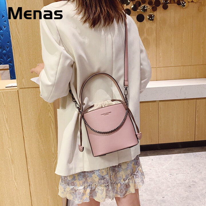 Menas Túi Xách Da PU Màu Trơn Cỡ Lớn Thời Trang Cho Nữ
