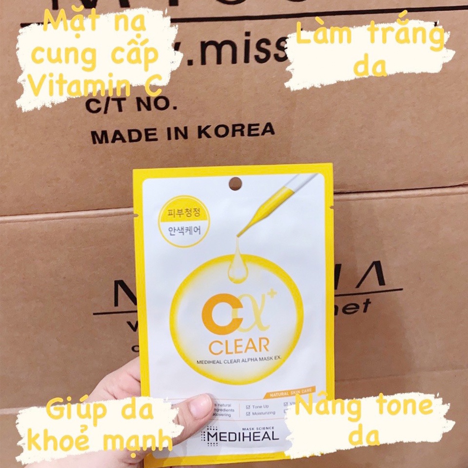 Mặt nạ Mediheal Alpha Mask EX 23ml cấp ẩm, dưỡng da Hàn Quốc chính hãng