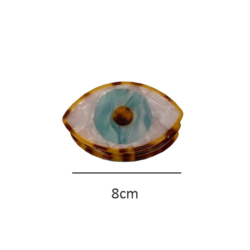 Kẹp Tóc Hình Oval Màu Xanh Dương Sáng Tạo Cho Nữ