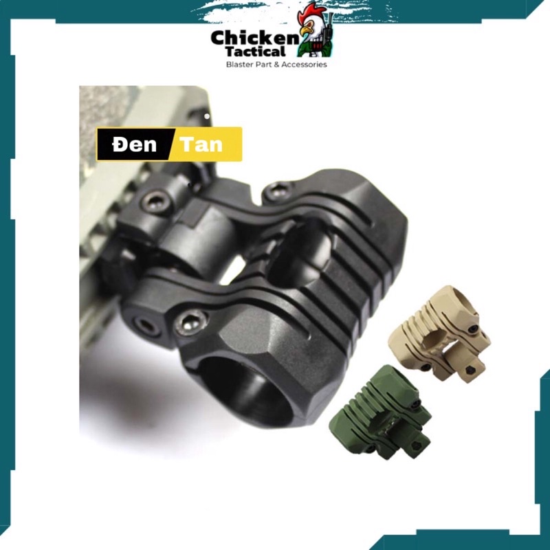 Kẹp đèn pin cho nón bảo hiểm chiến thuật Mich2000 FastBJ chân 25mm